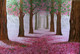 Road of cherry blossom (ART_5868_54967) - Handpainted Art Painting - 36in X 24in