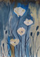 THE WHITE FLOWERS (ART_2419_25087) - Handpainted Art Painting - 7in X 8in