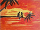 THYE COUPLE (ART_2419_18827) - Handpainted Art Painting - 15in X 11in