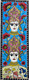 Durga with Hibiscus  (ART_7949_55118) - Handpainted Art Painting - 8in X 23in