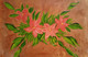 The Red Flowers (ART_2419_55100) - Handpainted Art Painting - 15in X 10in