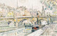 Tugboat At The Pont Neuf, Paris (1923) By Paul Signac (PRT_7299) - Canvas Art Print - 22in X 14in