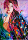 A Beautiful Women Showering Elegant Expression (ART_7664_54510) - Handpainted Art Painting - 24in X 34in