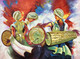 Modern art musician painting  (ART_6706_55591) - Handpainted Art Painting - 36in X 24in