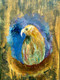 Fierce Look! (ART_4050_55523) - Handpainted Art Painting - 7in X 10in