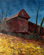 Spooky House (ART_7767_55528) - Handpainted Art Painting - 11in X 13in