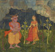 Abhisarika Nayika, Folio From A Rasikpriya (PRT_7410) - Canvas Art Print - 30in X 28in