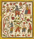 Krishna And The Bow, Folio 24 From The ‚ÄòTula Ram‚Äô Bhagavata Purana (PRT_7420) - Canvas Art Print - 28in X 33in