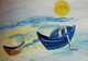 Divine boat's (ART_7982_55667) - Handpainted Art Painting - 16in X 12in