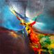 deer, abstract deer, multi colored deer, deer with horns, wild life, wild animal