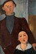 Jacques And Berthe Lipchitz By Amedeo Modigliani (PRT_7774) - Canvas Art Print - 13in X 20in