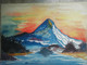 Hill In Sunset (ART_7974_56006) - Handpainted Art Painting - 15in X 11in