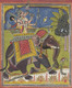 Varaha (Vishnu As Boar) Riding An Elephant (PRT_7859) - Canvas Art Print - 20in X 24in