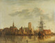 View Of Dordrecht At Sunset By Aelbert Cuyp (PRT_7916) - Canvas Art Print - 36in X 28in