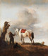 The Grey Horse By Philips Wouwerman (PRT_7951) - Canvas Art Print - 25in X 29in