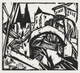 River Bank At Elisabeth By Ernst Ludwig Kirchner (PRT_8147) - Canvas Art Print - 23in X 21in