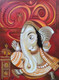 Lord Ganesha (ART_5922_56348) - Handpainted Art Painting - 45in X 60in