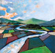 One Morning Near The Flowing River (Landscape) (ART_5244_56293) - Handpainted Art Painting - 18in X 18in