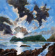 New morning arrival (Landscape - Seascape) (ART_5244_56289) - Handpainted Art Painting - 18in X 18in