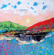 The Sunrise in The Green Valley (Landscape) (ART_5244_56285) - Handpainted Art Painting - 18in X 18in