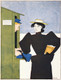 Woman Picking Up Bathing Suits (1895) By Edward Penfield (PRT_8244) - Canvas Art Print - 28in X 37in