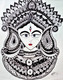 GODDESS DURGA (ART_8032_56443) - Handpainted Art Painting - 11 in X 13in