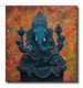 Vighnaharta - Antique Lord Ganesha  (PRT_7990_56605) - Canvas Art Print - 30in X 32in