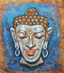 Calm face of swami buddha (Lord Buddha)  (ART_5244_56800) - Handpainted Art Painting - 9in X 10in