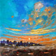 Good Morning City (Landscape)  (ART_5244_56792) - Handpainted Art Painting - 18in X 18in