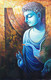 Blue Buddha - 24in X 36in,RAJMER11_2436,Acrylic Colors,Buddha,Peace,Meditation - Buy Paintings online in India