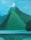 Mountain  Milford sound New zealand (ART_8004_56992) - Handpainted Art Painting - 24in X 30in