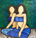 Saheli  (ART_7129_57157) - Handpainted Art Painting - 30in X 31in