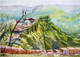 Raigad Fort (ART_8063_57347) - Handpainted Art Painting - 15in X 18in