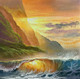 Heaven Seascape (ARTOHOLIC) (ART_3319_57767) - Handpainted Art Painting - 24in X 24in