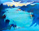 Blue River (ART_8069_57711) - Handpainted Art Painting - 36in X 30in