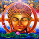 Buddha (ART_82_57684) - Handpainted Art Painting - 36in X 36in