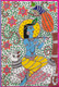 Lord Krishna playing flute (ART_8089_57549) - Handpainted Art Painting - 11in X 15in