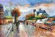 City view painting  (ART_6706_58016) - Handpainted Art Painting - 36in X 24in