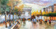 City view painting  (ART_6706_57995) - Handpainted Art Painting - 48in X 24in