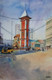 Clock Tower Nagercoil (ART_4505_57923) - Handpainted Art Painting - 15in X 22in