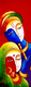Lord Krishna and Radha (ARTOHOLIC) (ART_3319_57885) - Handpainted Art Painting - 24in X 48in