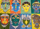 Masks of India- Ramayana Series (PRT_8079_58118) - Canvas Art Print - 16in X 11in