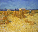 Corn Harvest In Provence By Vincent Van Gogh (PRT_8421) - Canvas Art Print - 28in X 23in