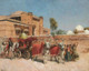 A Wedding Procession Before A Palace In Rajasthan By Edwin Lord Weeks (PRT_8510) - Canvas Art Print - 26in X 21in