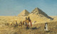 Camel Caravan Amid The Pyramids, Egypt By Edwin Lord Weeks (PRT_8526) - Canvas Art Print - 23in X 14in