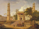Indian Temple, Said To Be The Mosque Of Abo Ul Nabi, Muttra By Thomas Daniell (PRT_8579) - Canvas Art Print - 26in X 19in