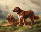 Watchful Dogs By Johannes Christian Deiker (PRT_8965) - Canvas Art Print - 20in X 16in