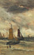 Bomschuiten At Sea By Hendrik Willem Mesdag (PRT_8985) - Canvas Art Print - 17in X 28in
