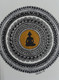 Enchantment with the beautiful depiction of Gautam Buddha  (ART_8016_58462) - Handpainted Art Painting - 5in X 8in