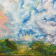 Clouds Descend (ART_6676_58411) - Handpainted Art Painting - 12in X 12in